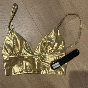 Gold Metallic Bralette